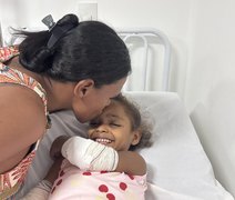 Menina de 4 anos se recupera no HGE após se queimar com café
