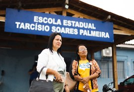 Secretária visita escola afetada pelas chuvas em São Miguel dos Campos