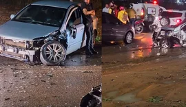 Farol alto provoca colisão frontal e deixa quatro feridos na AL-115, em Arapiraca