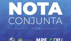 MPF, MPE e Defensorias Públicas lançam nota em favor do isolamento social