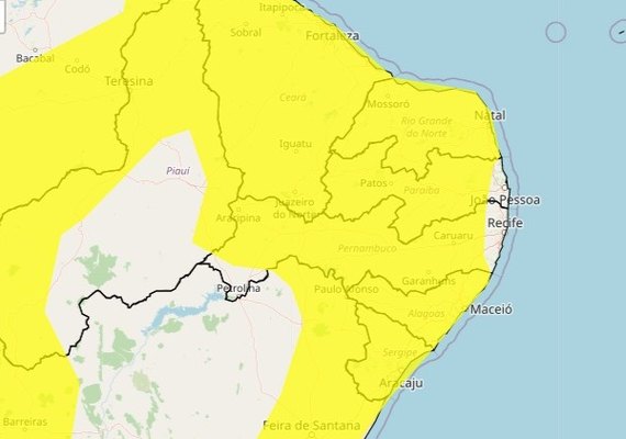 Inmet alerta para chuvas intensas em Alagoas até segunda (27)