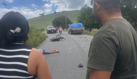 Homem fica ferido após colisão entre moto e caminhão no Agreste de AL