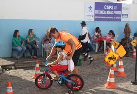 Detran/AL realiza ação para ensinar crianças a andar de bicicleta neste domingo (8)