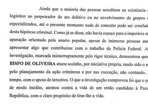 Inquéritos da PF concluem que Adélio Bispo agiu sozinho em atentado contra Bolsonaro ﻿