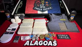 PM apreende drogas em casa abandonada no bairro São Jorge em Maceió