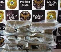 23 quilos de maconha embalada à vácuo são apreendidos em Arapiraca; três foram presos