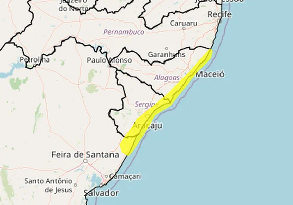 Alerta de fortes chuvas coloca 21 cidades de AL sob risco de alagamentos e deslizamentos