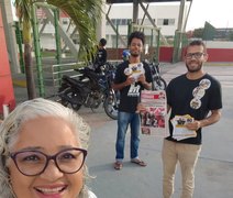 Lenilda Luna intensifica agenda com panfletagem nas portas de fábricas em Maceió