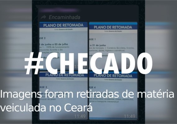 Imagens com datas para reabertura do comércio não são de AL