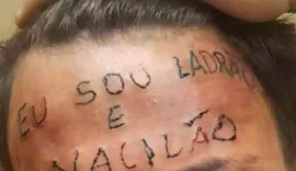 “Sou ladrão e vacilão”: jovem que teve testa tatuada é preso por furto