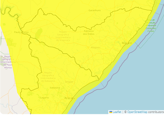 Inmet emite alerta de chuvas intensas em todo estado de Alagoas