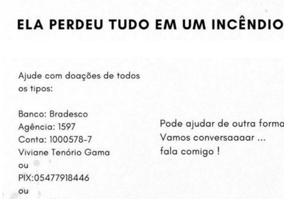 Família necessita de doações após perder tudo durante incêndio em Maceió