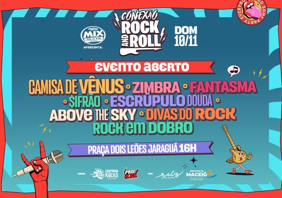Conexão Rock and Roll: festival acontece neste domingo (10), no Jaraguá