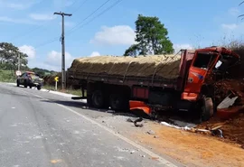 Caminhoneiro bate em outro caminhão e morre próximo à São José da Laje, AL