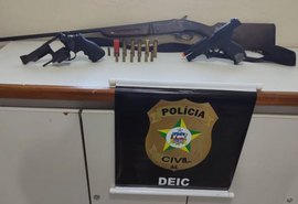 PC prende duas pessoas e apreende armas em Maribondo