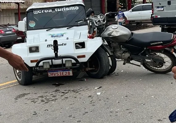 Motociclista é arremessado após colisão com buggy em Alagoas