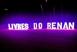 Protesto contra candidatura de Calheiros ao Senado