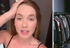 Virginia grava stories em closet que parece ser de Vini Jr. em Madri