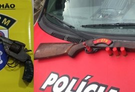 Batalhões da PM apreendem armas de fogo no interior de AL