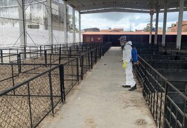 Parque da Pecuária, em Maceió, passa por desinfecção para receber a 75ª Expoagro