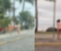 Mulher é vista nua em via pública, é abordada e confessa ter matado o pai com 20 facadas em SP