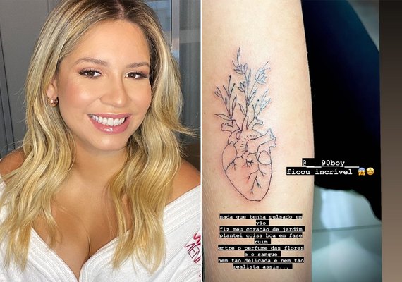 Marília Mendonça mostra nova tatuagem e explica significado
