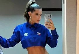 Look de Deborah Secco para comentar Copa do Mundo chama atenção na web; confira