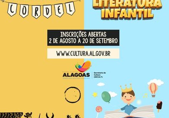 Inscrições para os concursos de Literatura de Cordel e Literatura Infantil acabam nesta sexta (20)