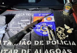 Polícia apreende 32 armas e mais de 16 quilos de drogas em Alagoas