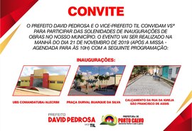 Prefeitura de Porto Calvo Prepara inaugurações para o dia da padroeira