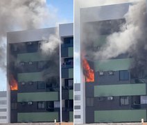 VÍDEO: Apartamento na Ponta Verde sofre incêndio e bombeiros são acionados