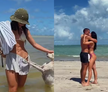 Jade Picon e André Lamoglia curtem viagem romântica em São Miguel dos Milagres