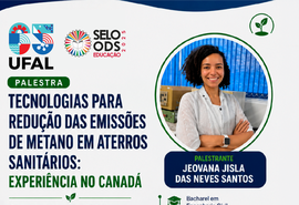 Ufal promove palestra sobre redução de emissões de metano em aterros sanitários