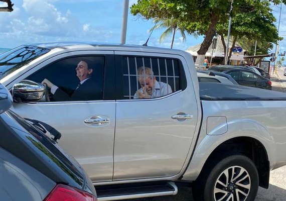 Video: Militar alega 'questão ideológica' após ser abordado com imagem de 'Lula preso'