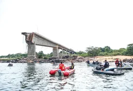 Corpo de Bombeiros localiza caminhoneiro alagoano em ponte que desabou no Tocantins