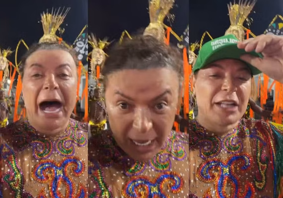 David Brazil perde peruca durante ensaio da Grande Rio e improvisa com boné