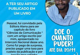 Estudante da Ufal promove campanha para publicação de artigo em livro