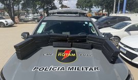 PM prende dois homens e apreende 28 kg de maconha na BR-104