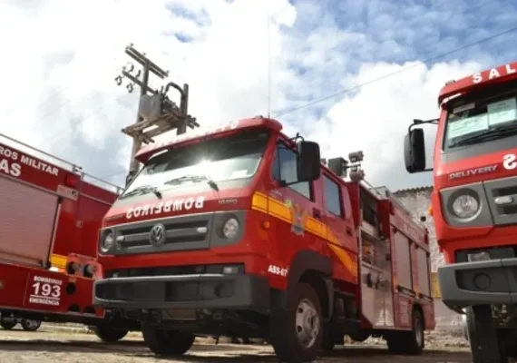 Focos de incêndio atinge vegetação às margens da rodovia AL-101 Sul e fumaça encobre trecho da pista