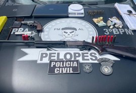 Operação integrada entre PM e PC prende chefe do tráfico e apreende armas de fogo em Arapiraca