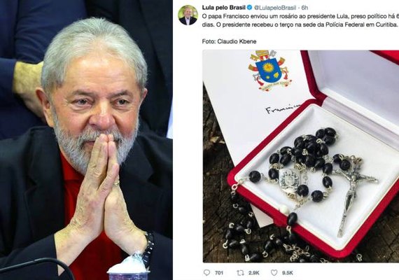 Vaticano desmente PT e diz que papa Francisco não enviou terço a Lula, diz Veja