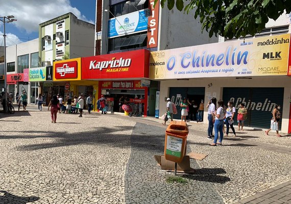 Novo Decreto: Centro de Arapiraca passará a funcionar de terça a sexta