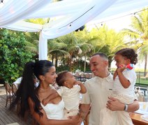 Ary Mirelle e João Gomes celebram dois anos de casamento com festa em família
