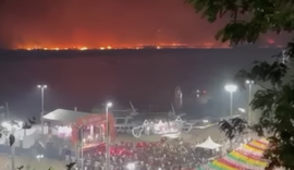 Vídeo: incêndio no Pantanal é visto ao fundo de festa junina em Corumbá (MS)