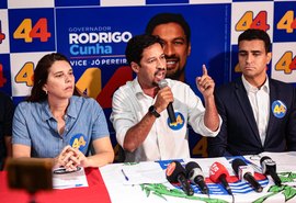 Em coletiva, Rodrigo Cunha e Lira clamam por tropas federais no segundo turno em Alagoas