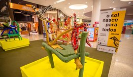 Exposição ' O sol nasce para todos' leva obras do artesão do alagoano Jasson para shopping de Maceió