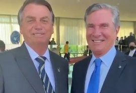 Ao lado de Fernado Collor, Bolsonaro manda recado para os alagoanos