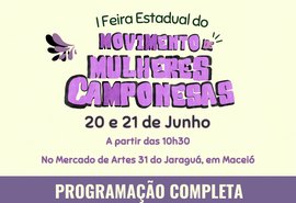 1ª Feira Estadual do Movimento de Mulheres Camponesas de Alagoas começa nesta quinta-feira (20) em Maceió