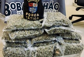 Polícia Militar apreende 21 armas de fogo e 24 kg de drogas em Alagoas