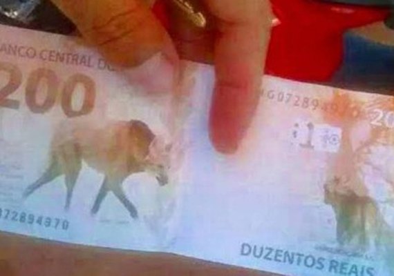 Nota falsa de R$200,00 circula no Rio de Janeiro